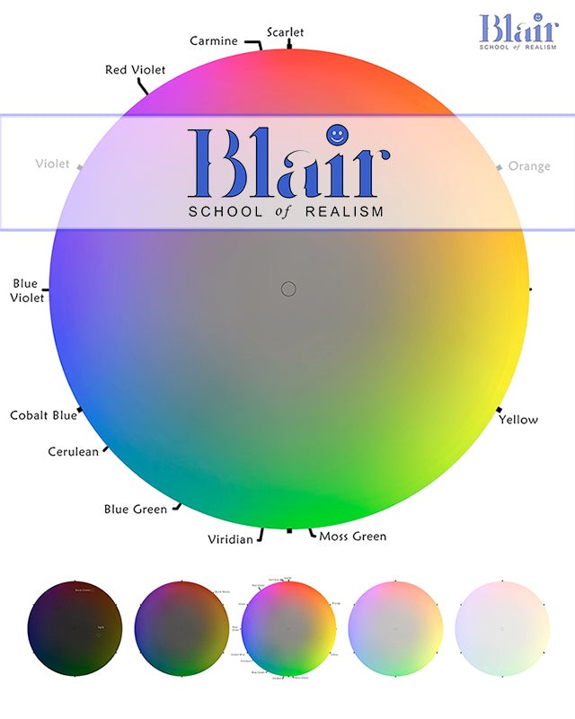 Large Color wheel plus 5 Value Color Wheel Print